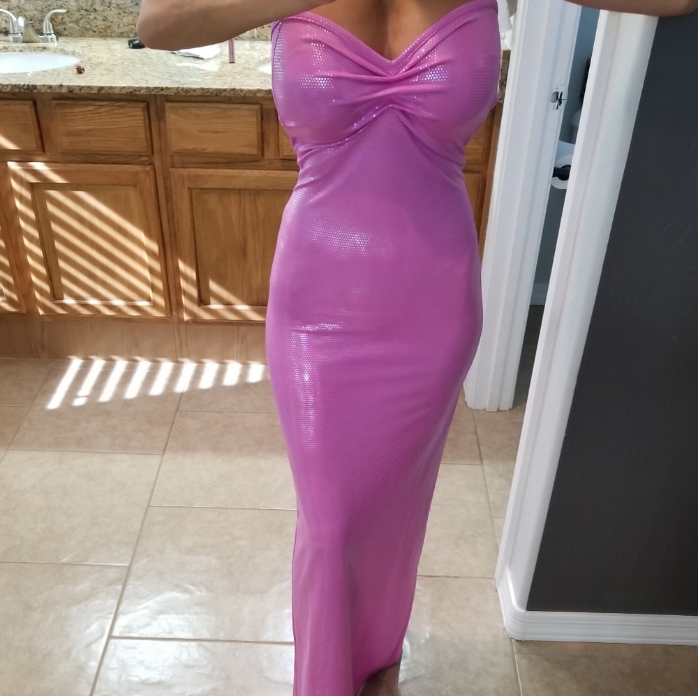 Barbie pink Party holographic dress!!